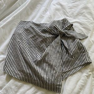 Gray Striped Skort
